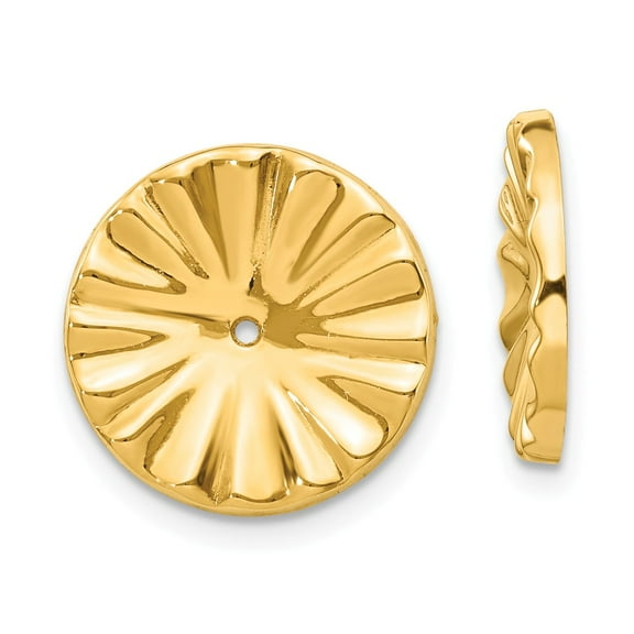 Primal Gold 14 Karat Yellow Gold Sunburst Earring Jackets