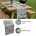 thumbnail image 5 of Navy Blue Coastal Table Runner - 90 Inch Long, Kitchen Dining Table Runner Dresser Scarves, Nautical Ocean Shell Starfish Sea Rustic Farmhouse Decor for Coffee Tables Wedding Party Banquet, 5 of 8