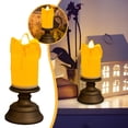 thumbnail image 2 of BotaniNest LED Flameless Candle Night Light With Realistic Wax Dripping Design And Elegant Base Battery Operated Portable Decorative Lamp For Bedroom Living Room And Home Sa, 2 of 6