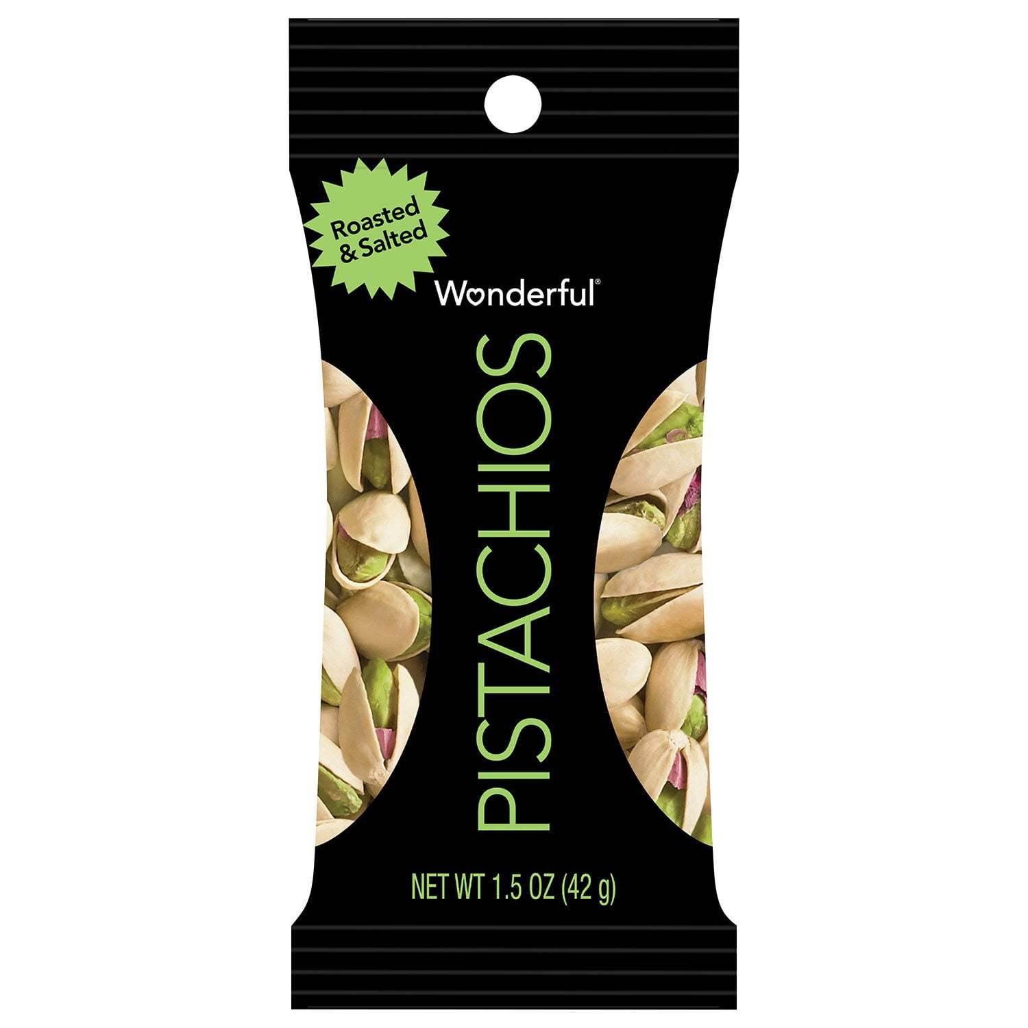 Wonderful Pistachios, Roasted and Salted, 2 Pack, 1.5 oz., 24 pk with bowl by OMA