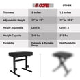 thumbnail image 6 of 5CORE Keyboard Bench Piano Stool Thick Padded Seat Height Adjustable Keyboard Chair, 6 of 12