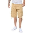 thumbnail image 5 of Mens Casual Slim Fit Cotton Solid Multi-Pocket Cargo Twill Shorts Khaki 36, 5 of 6