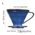 thumbnail image 3 of Misright Portable Ceramic Pouring Over Dripper Blue Glazed Finish Balanced Coffee Flows, 3 of 17