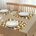 thumbnail image 3 of Cream and Brown Of Leopard Print Summer Placemats Table Placemats Set Of 4-Linen Kitchen Washable Placemats Table Mats 11.8"x17.7"Non-Slip Heat Resistant, 3 of 6