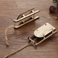 thumbnail image 3 of Adornos navideños para el hogar, Mini trineo de Navidad, colgante de árbol de Navidad, adorno de madera, decoración de Año Nuevo, 3 piezas, 3 of 3