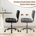 thumbnail image 2 of edx Height Adjustable Office Desk Chair, Low-Back Lumbar Support Rolling Work Swivel Task Chair with Wheels for Home Office Bedroom, Black, 2 of 9