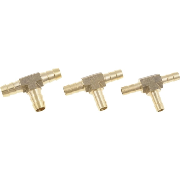 KarParts360 Fuel Hose Tee | 3-Pieces | 1/4 inches, 5/16 inches And 3/8 inches Brass Tee Connector