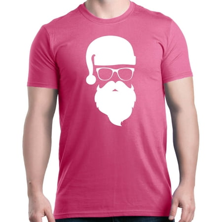 Maroon Santa - Shop4Ever Men's Hipster Santa with Glasses Christmas Graphic T-shirt