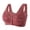Burgundy, variant on Herrnalise Women's Lace Edge Vertical Stripe Back Bra Padded Bra Wireless Lingerie For women
