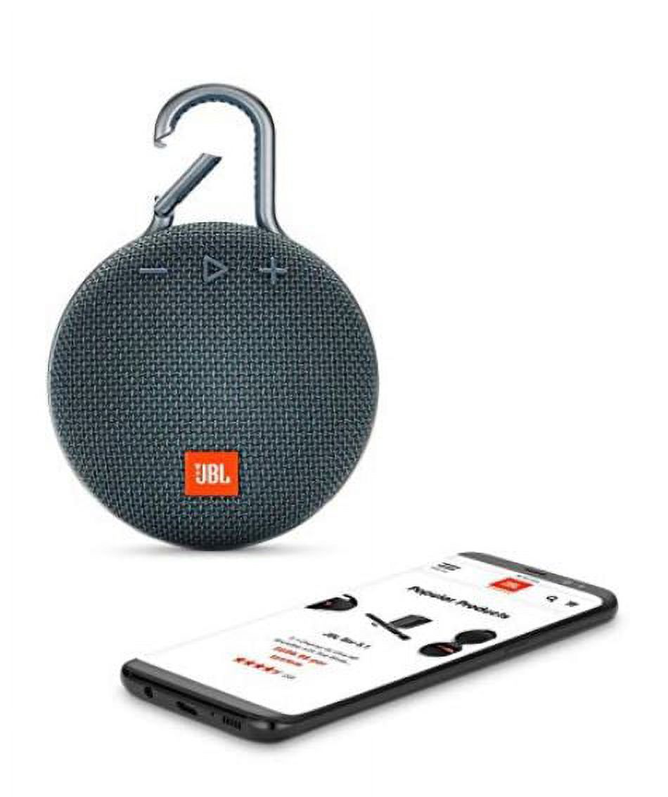 JBL Clip 3 Portable Bluetooth Speaker with Carabiner - Blue - image 4 of 5