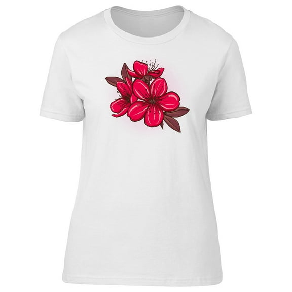 Beautiful Hot Pink Hibiscus Tee Women's -Image by Shutterstock