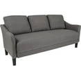 thumbnail image 2 of Living Room Sofa Couch with Single Cushion in Dark Gray Fabric, 2 of 8