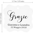 thumbnail image 4 of Darling Souvenir Wedding Favor Tag Grazie Wedding Thank You Gift Custom Hang Tags-White-50 Tags, 4 of 4