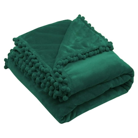 FRCOLOR  Bedding Blanket Emerald Flannel Newborn Washable Baby Office