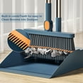 thumbnail image 5 of MERILER Brooms Indoor - 180° Rotatable Standing Storage Buckle Type Brooms and Dustpan Set with Scraping Teeth and Scraper Cleaning Suitable for Home (1x Brooms and Dusts Pans Set), 5 of 7