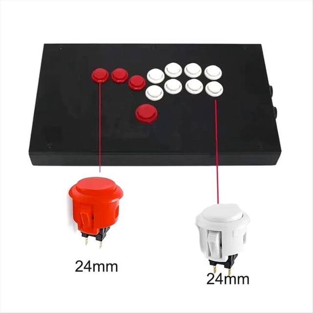 10 Pcs Arcade Buttons 24Mm Responsive Arcade Buttons for Gaming Enthusiasts Blue