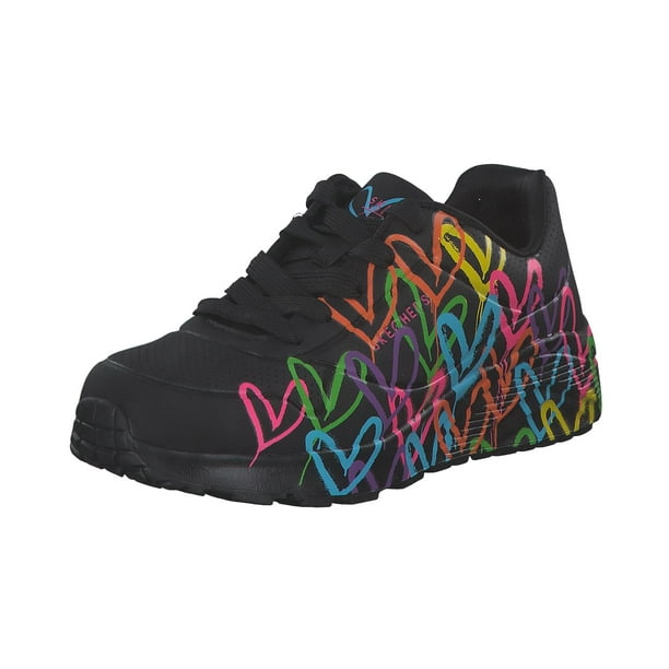 Zapatilla Skechers Uno Lite-Spread The Love Girls, color negro, talla 3