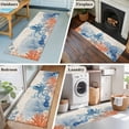 thumbnail image 6 of Ocean Octopus Washable Runner Rugs 2'x6', Summer Orange Blue Sea Animal Corals Retro Linen Low Pile Throw Entryway Rug Non-Slip Sturdy Edge Binding Carpet for Indoor Bedside Entrance Bedside, 6 of 9