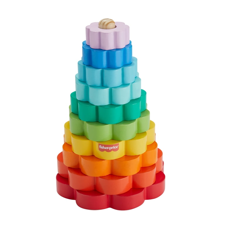 Fisher-Price Wooden Rainbow Ring Stacking Toy photo 1