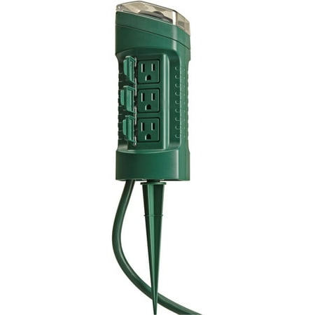 Woods 13547 Outdoor Yard Stake with Photocell Built-In Timer and 6- Foot Cord, Automatic Lighting with Adjustable Settings, Ideal for Holiday Outdoor Lighting, 125-volt / 13-amp, 1625-watt, (Best Pool Timer Settings)