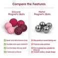 thumbnail image 2 of 12 Pack Magnetic Silicone Stress Relief Fidget Balls, Silent Desk Sensory Toys for Adults & Teens Office Classroom Use, Pink, 2 of 10