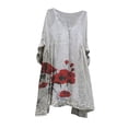 thumbnail image 1 of Pompotops Mode pour Femmes Grande Taille Vintage Vacances Floral Manches 3/4 Robes Vintage en Solde, 1 of 5