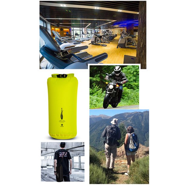 Bolsa De Almacenamiento Al Aire Libre Bolsa impermeable al aire libre Bolsa de almacenamiento multifuncional seca para canotaje (Amarillo 10L) Likrtyny Para Estrenar