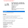 thumbnail image 2 of Rear Brake Shoe Set - Compatible with 2000 - 2003 Mercedes-Benz ML55 AMG 2001 2002, 2 of 2