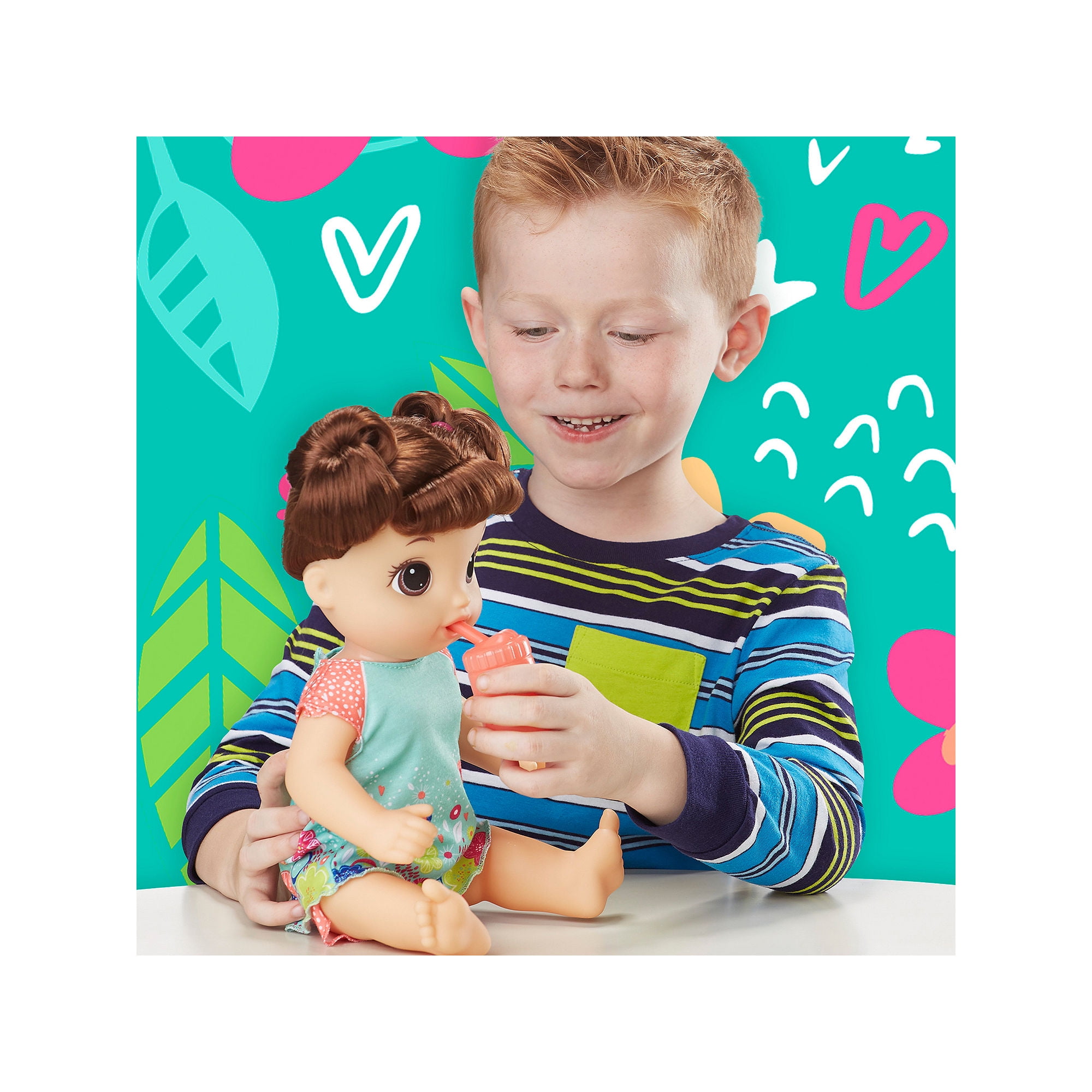 Baby Alive Potty Dance Talking Baby Doll, Brown Curly Hair