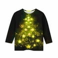 thumbnail image 5 of Atogsazn Kids Girls Christmas 3/4 Sleeve Shirt Children Christmas Tree Crew Neck Loose Fit Blouse Pullover Tops Clothing 10-Multicolor 11-12 Years Fashion, 5 of 7