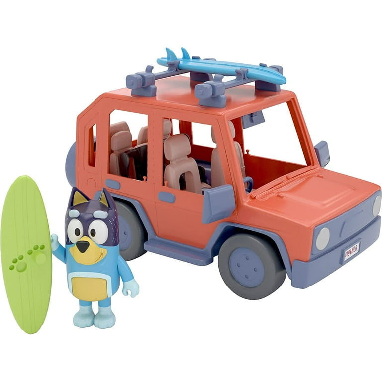 bluey Bluey 4WD Family Vehicle, Includes Figure, Surfboards