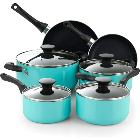 

Cook N Home 10 Piece Nonstick Cookware Set Turquoise