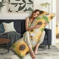 thumbnail image 5 of Sunflower and Butterfly Print Pillow Cover 20x54 - Invisible Zipper for Easy Use - Boho Chic Design, 5 of 7