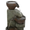 thumbnail image 4 of Alpine Corporation 4-Tier Cascading Pot & Bowl Fountain, Polyresin Brown, 11" x 11" x 11", 4 of 12