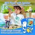 thumbnail image 4 of MP3 Player for Kids,32GB Kids MP3 Player with Bluetooth,Speaker,Flashlight,Games,Voice Recorder and Headphone,Kids Music Player with Cartoon Bear Paw Button Expandable128GB (New Version), 4 of 6