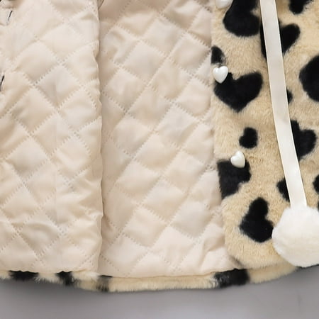 

kpoplk Baby Girl Jacket Toddler Baby Boys Girls Hooded Jacket Sherpa Lining Fleece Outwear Autumn Winter Warm Coat(Brown)