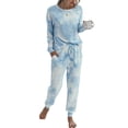 thumbnail image 1 of Conjunto Deportivo PRETTYGARDEN Mujer Jogger Azul Tie Dye Talla Large, 1 of 7