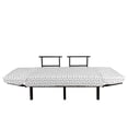 thumbnail image 3 of Black and White Futon Couch, Abstract Dandelions Flying in the Air Monochrome Curly Stems and Dots, Daybed with Metal Frame Upholstered Sofa for Living Dorm, Loveseat, Black White, by Ambesonne, 3 of 4