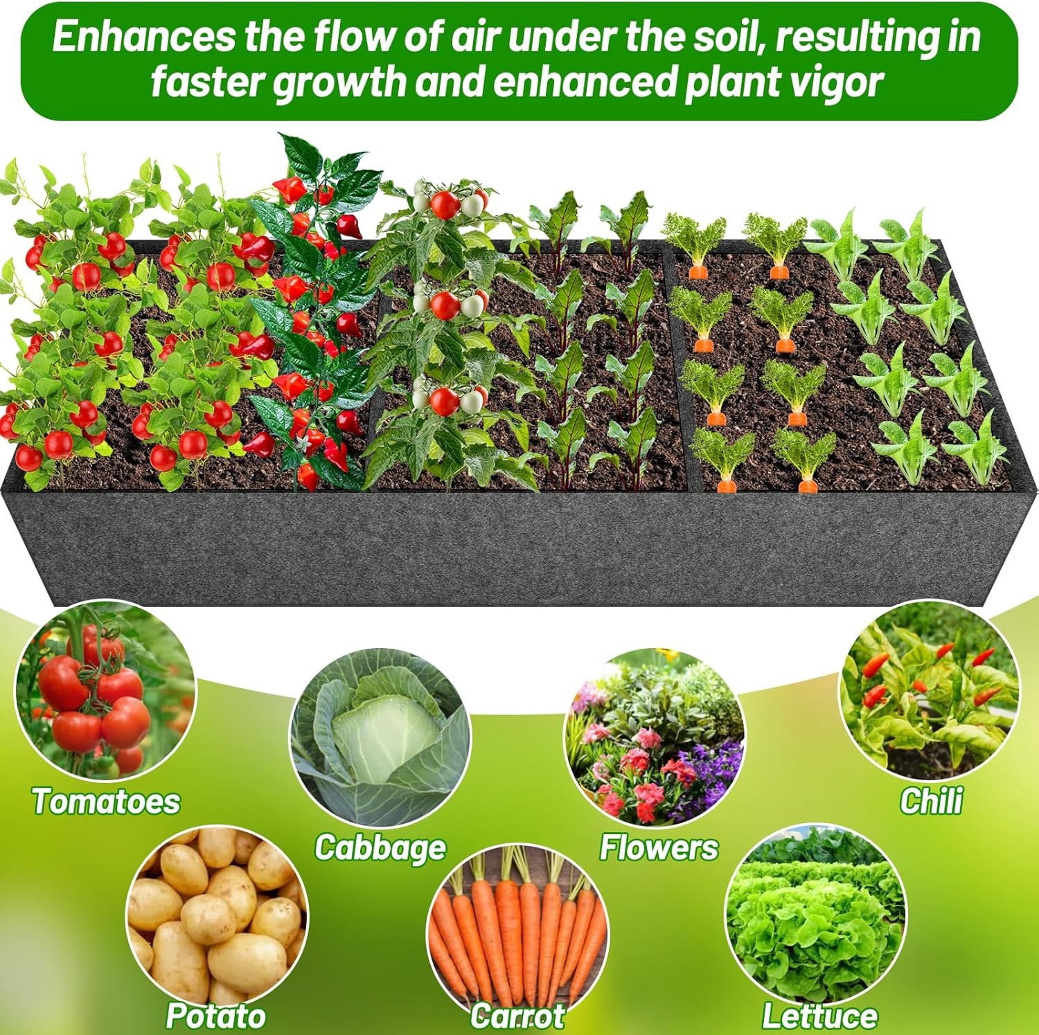 U-Shape Cucumber Trellis with Fabric Raised Garden Bed 65x50 Inch Metal Garden Arch Trellis with Net, Climbing  Vegetables Heavy-Duty Outdoor  Support for Pea, Grape, Squash, Tomatoes