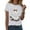 White, variant on enyan Cute Spooky Season Fall Graphic Funny Tees Ghost Print T-Shirt Tops Women Halloween Shirt Orange,L