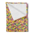 thumbnail image 2 of Exotic Soft Flannel Fleece Throw Blanket, Assortment of Tropical Fruits Print Colorful and Delicious Items of Paradise, Cozy Plush for Indoor and Outdoor Use, 60" x 80", Multicolor, by Ambesonne, 2 of 5