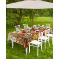thumbnail image 4 of Fsddascl Hello Fall Outdoor Tablecloth - 60x120 Inch Rectangle Dining Table Cover, Orange Pumpkins Birds Rustic Thanksgiving Waterproof Outdoor Table Cloth with Umbrella Hole & Zipper for Patio, 4 of 7