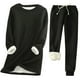 thumbnail image 1 of ICHUANYI Liquidación Camiseta Lisa para Mujer Blusa de Manga Larga Tops con Cuello Redondo Bolsillos Conjuntos de Pantalones ICHUANYI WER202308253434, 1 of 6