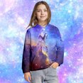 thumbnail image 6 of Girls Hoodies Galaxy Print Loose Pullover Hoodie Top Trendy Fall Winter Hoodies for Girls Size 3-4Y, 6 of 8