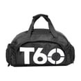 thumbnail image 1 of Bolsa de lona para gimnasio kusrkot con Compartimento para zapatos mochila ligera bolso de mano Blanco, 1 of 8
