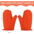 thumbnail image 3 of Dalrosia 2PCS Oven Mitts Quilted Terry Cloth Lining Heat Resistant Dalrosia Kitchen Gloves Thick Hot Polyester Cotton Oven, 3 of 7