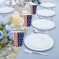 thumbnail image 6 of PATLOLLAV Patriotic Party Supplies Set, Red White Blue Paper Party Supplies, Patriotic Disposable Cutlery - Plates Napkins Cups - for Independence Day/Veterans Day, Serves 24 Guests, 6 of 6