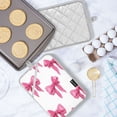 thumbnail image 5 of Pink Bowknots Watercolor Pot Holder Heat Resistant Mat Oven Hot Pads Pocket Design Potholders Set of 2, 5 of 7