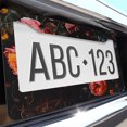 thumbnail image 6 of 1 Pcs Dark Background Floral License Plate Frame,License Plate Cover for Car Decorative Parts,Aluminum License Plate Bracket Holder Rust-Proof for US Standard Car, 6 of 8