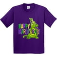 thumbnail image 3 of Inktastic Happy Mardi Gras Big and Little Alligators with Beads Youth T-Shirt, 3 of 5